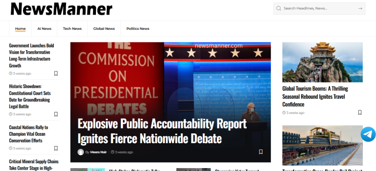 NewsManner.com Review: A Refined Approach to Structured and Thoughtful Digital Journalism NewsManner